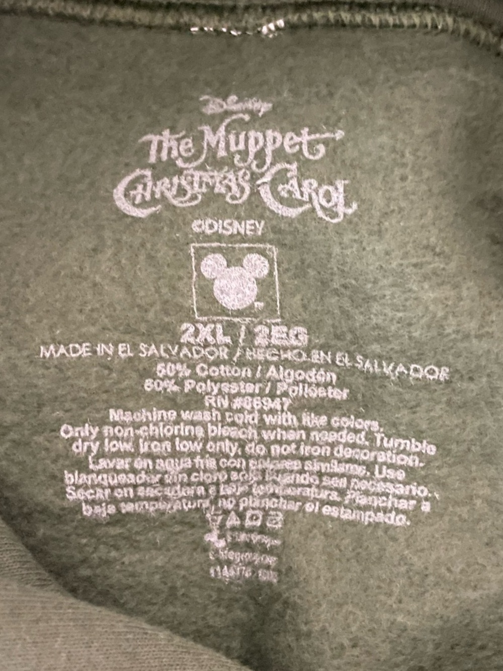 Disney Green Muppet Christmas Carol Crewneck Hoodie - Picture 5 of 5